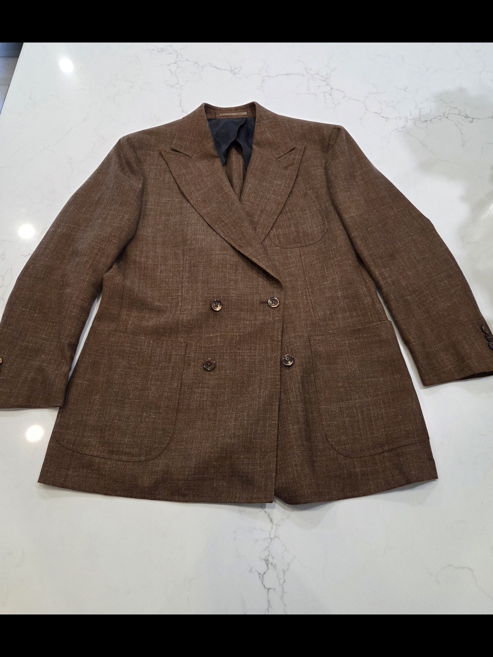Spier & Mackay Brown Double-Breasted Sport Coat - Size 40 Contemporary